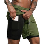 Men's Running Shorts Double Layer Compression Liner