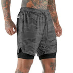 Men's Running Shorts Double Layer Compression Liner