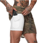 Men's Running Shorts Double Layer Compression Liner