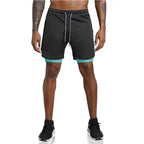 Men's Running Shorts Double Layer Compression Liner