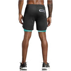 Men's Running Shorts Double Layer Compression Liner