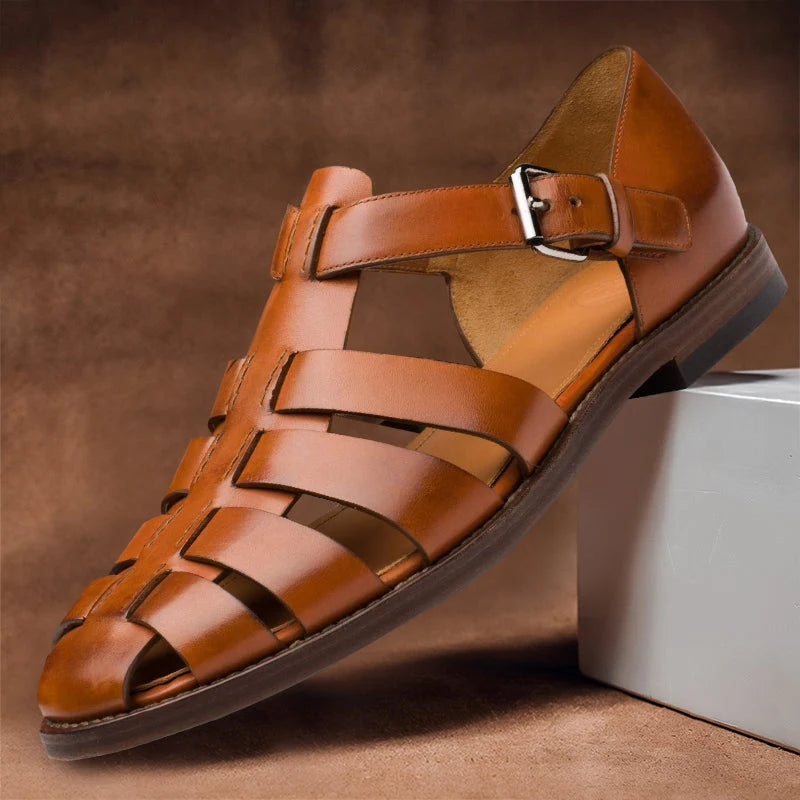 Men's Sandals Breathable Leather & Padded Sole
