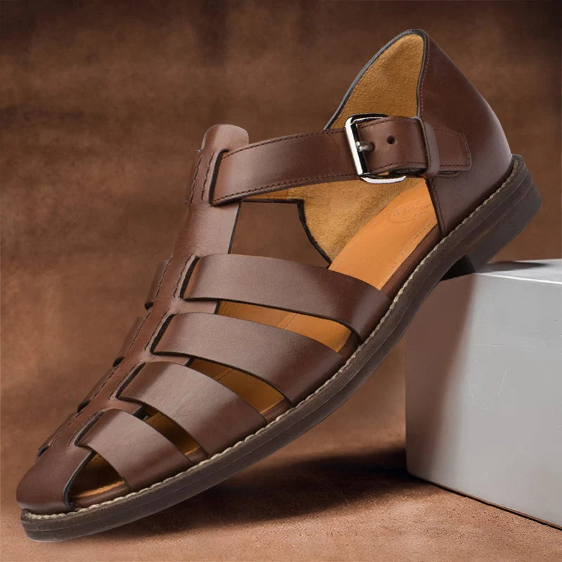 Men's Sandals Breathable Leather & Padded Sole