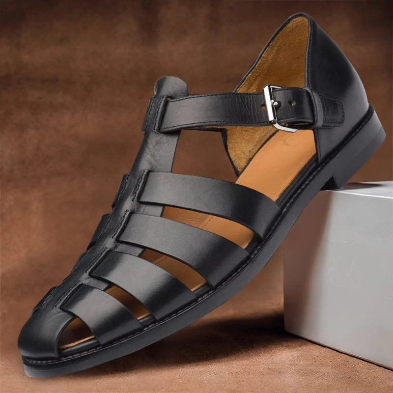 Men's Sandals Breathable Leather & Padded Sole
