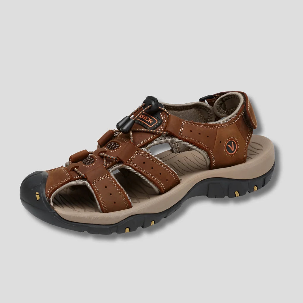 Men's Sandals Ergonomic Contoured Footbed Adjustable Straps Slip-Resistant Sole