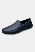 Men's Slip-On Shoes Breathable Genuine Leather Massage Insole