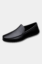 Men's Slip-On Shoes Breathable Genuine Leather Massage Insole