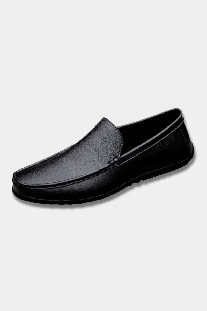 Men's Slip-On Shoes Breathable Genuine Leather Massage Insole