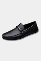 Men's Slip-On Shoes Breathable Genuine Leather Massage Insole