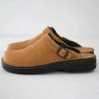 Men's Slippers Orthotic Leather Removable Insoles