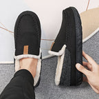Men’s Slippers Synthetic Wool Warm Loafer Machine Washable