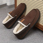 Men’s Slippers Synthetic Wool Warm Loafer Machine Washable