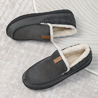 Men’s Slippers Synthetic Wool Warm Loafer Machine Washable