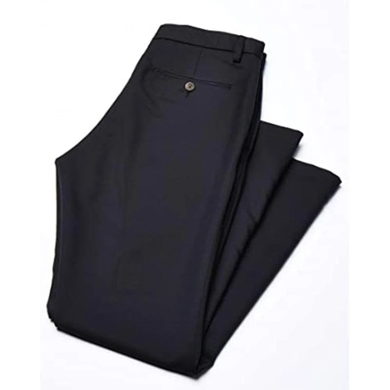 Men's Stretch Trousers Slim Fit & Breathable Cotton Blend