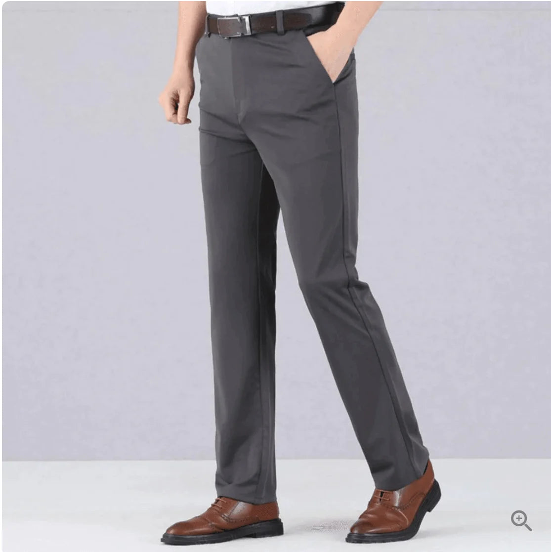 Men's Stretch Trousers Slim Fit & Breathable Cotton Blend