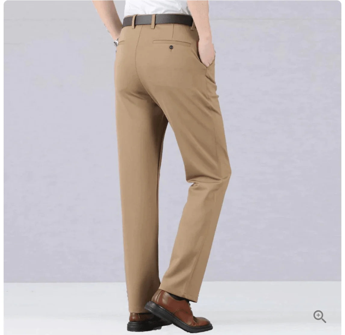 Men's Stretch Trousers Slim Fit & Breathable Cotton Blend