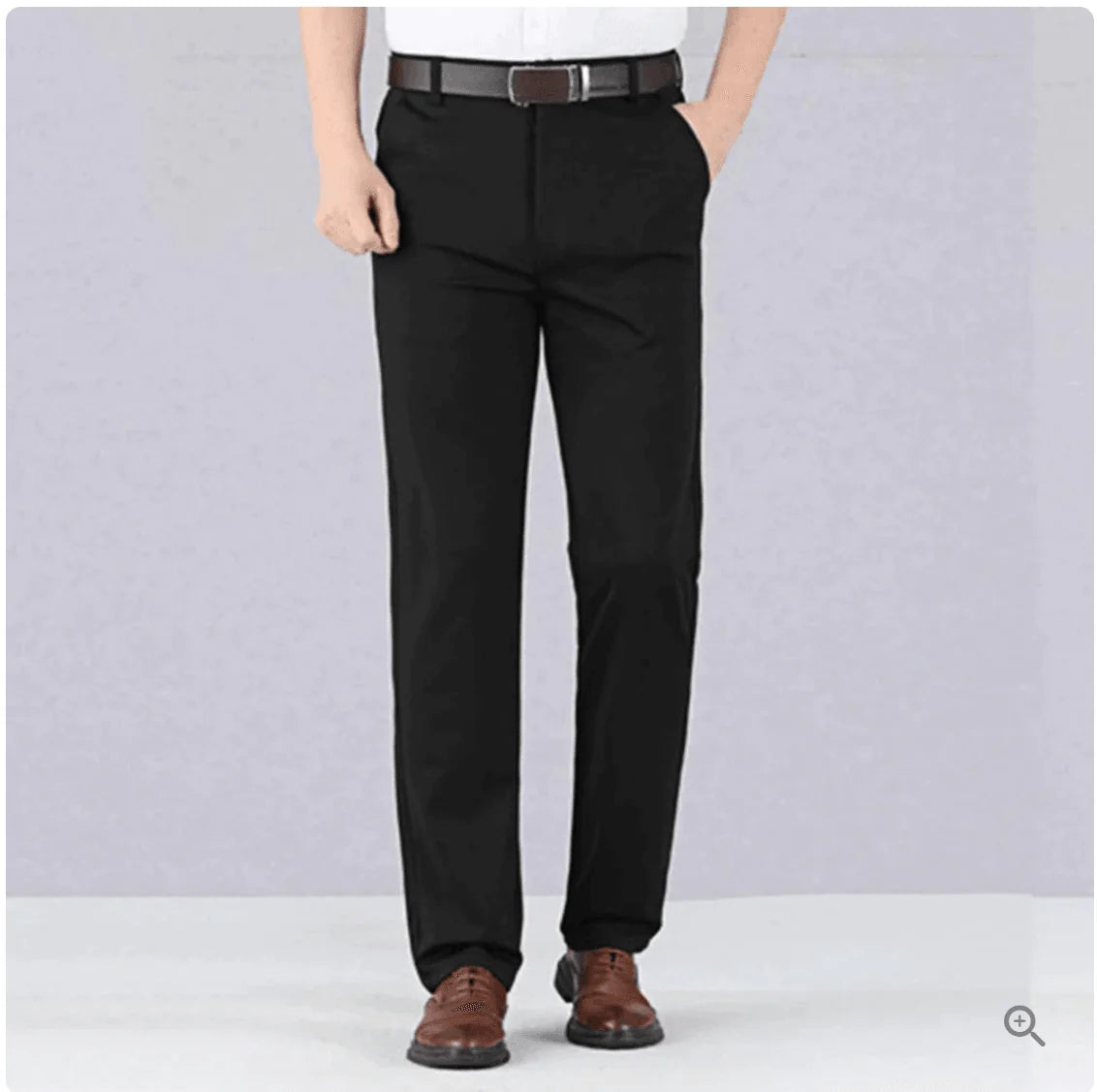Men's Stretch Trousers Slim Fit & Breathable Cotton Blend