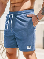 Men's Summer Shorts Striped Loose Fit Lightweight & Breathable