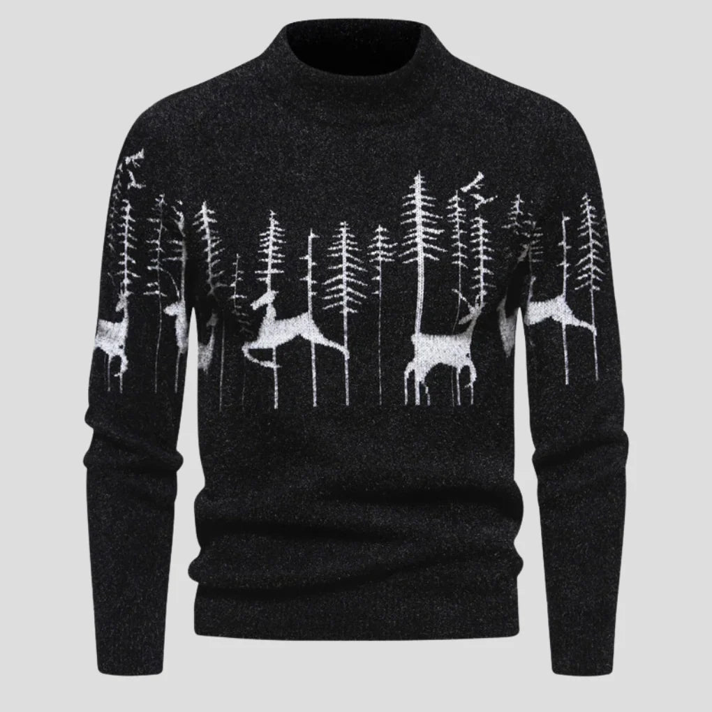 Men's Sweater Cotton Knit Breathable Festive Pattern