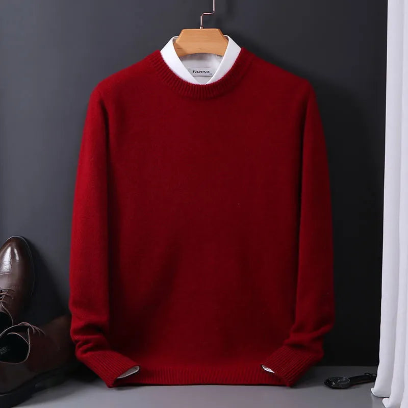 Men's Sweater Crewneck 100% Cashmere Soft & Durable