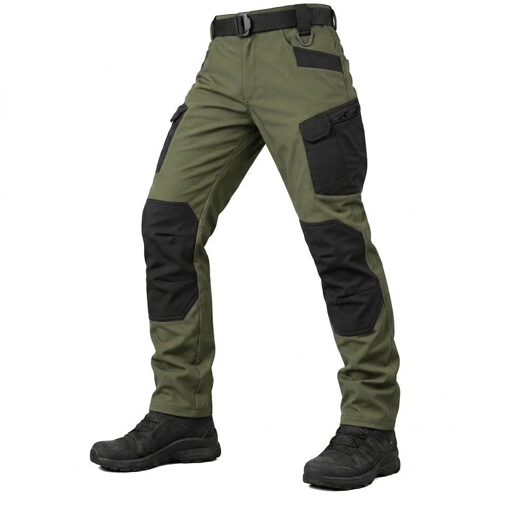 Men’s Tactical Trousers Fleece-Lined Water-Resistant Reinforced Knees