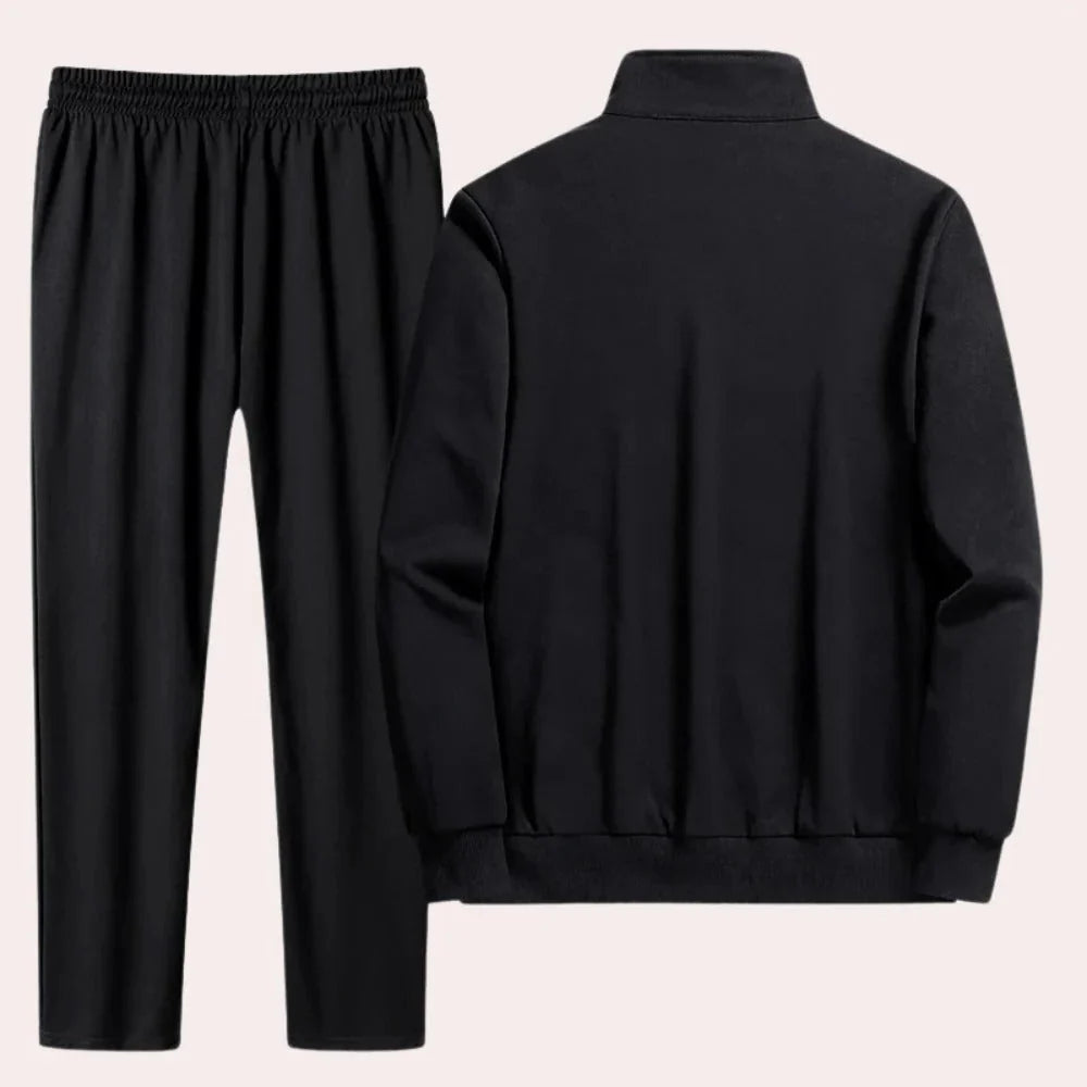 Men's Tracksuit Wrinkle-Resistant Polyester Full-Zip