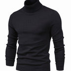 Men's Turtleneck Sweater Slim Fit Full Neck Coverage