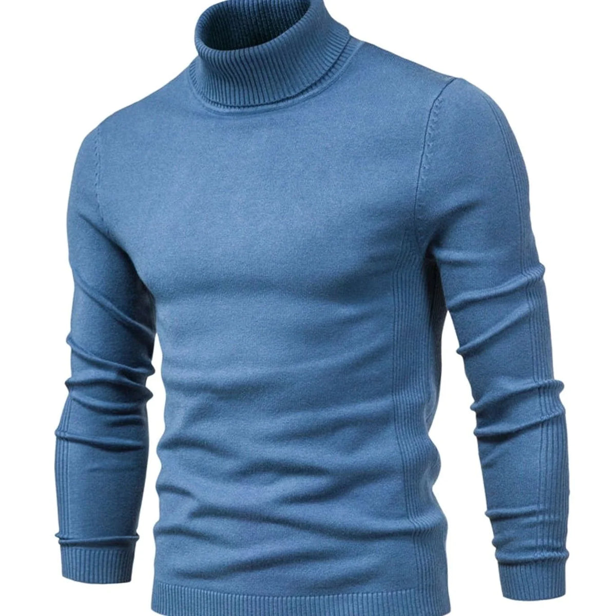 Men's Turtleneck Sweater Slim Fit Full Neck Coverage
