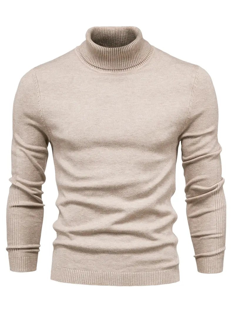 Men's Turtleneck Sweater Soft Knit Lightweight Layering