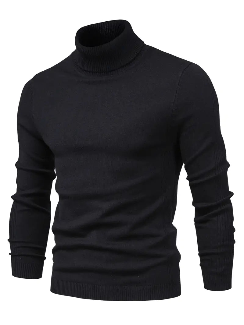 Men's Turtleneck Sweater Soft Knit Lightweight Layering