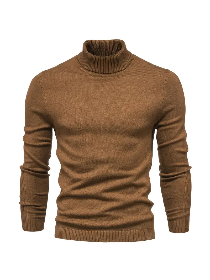 Men's Turtleneck Sweater Soft Knit Lightweight Layering