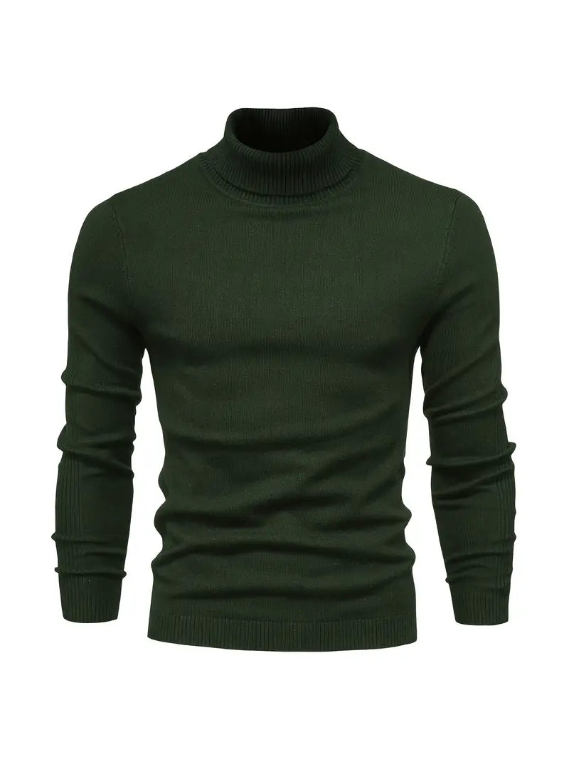 Men's Turtleneck Sweater Soft Knit Lightweight Layering