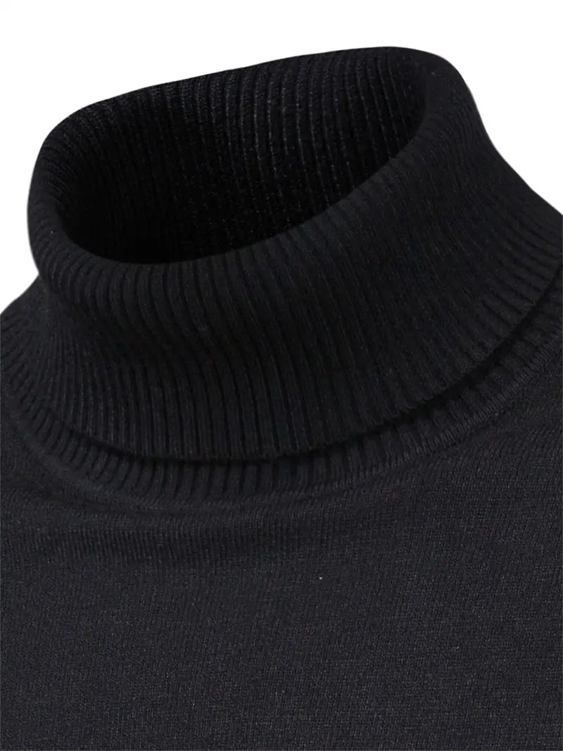 Men's Turtleneck Sweater Soft Knit Lightweight Layering
