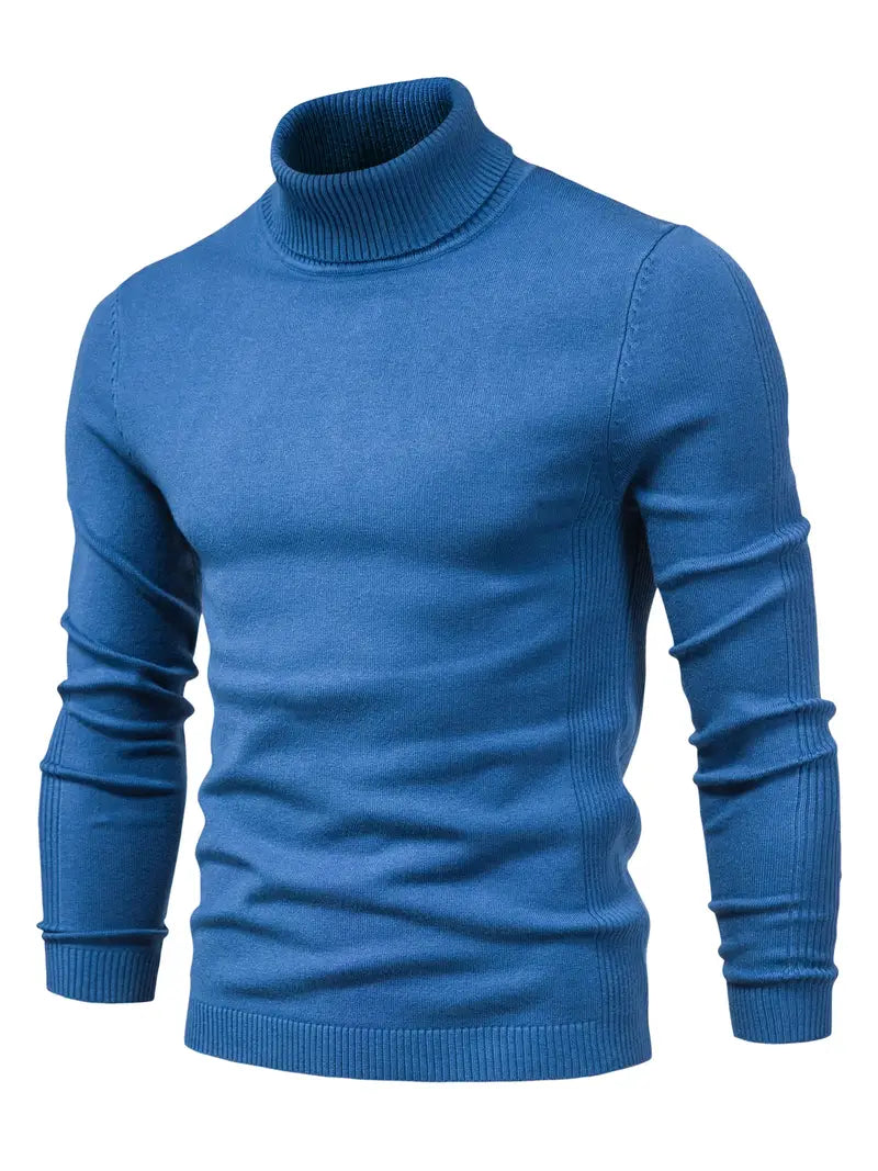 Men's Turtleneck Sweater Soft Knit Lightweight Layering