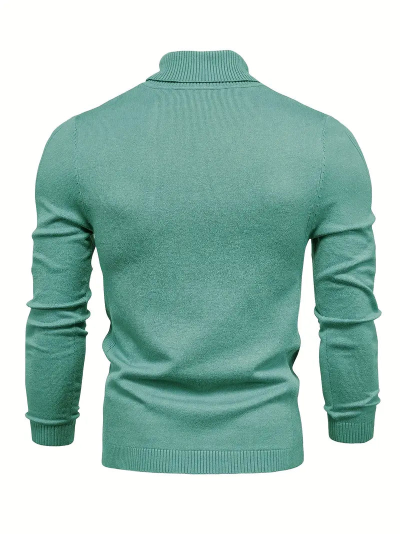 Men's Turtleneck Sweater Soft Knit Lightweight Layering
