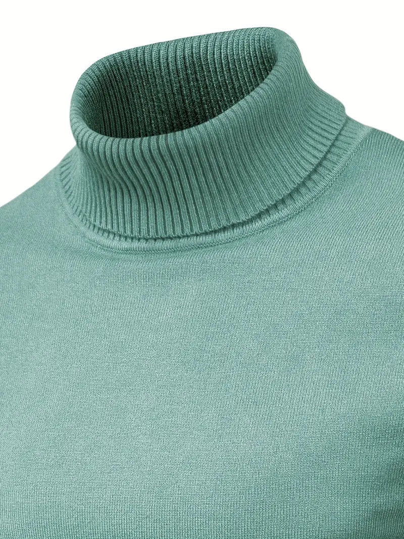 Men's Turtleneck Sweater Soft Knit Lightweight Layering
