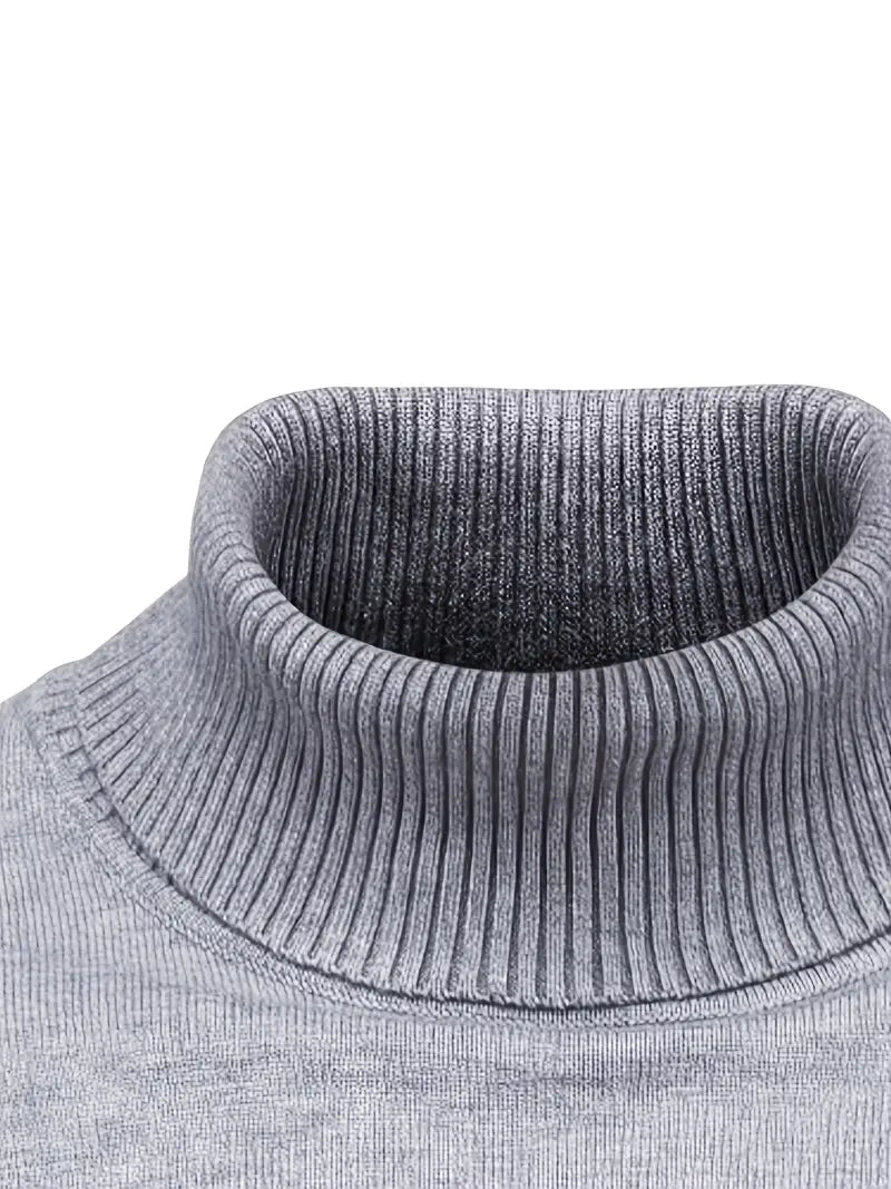 Men's Turtleneck Sweater Soft Knit Lightweight Layering