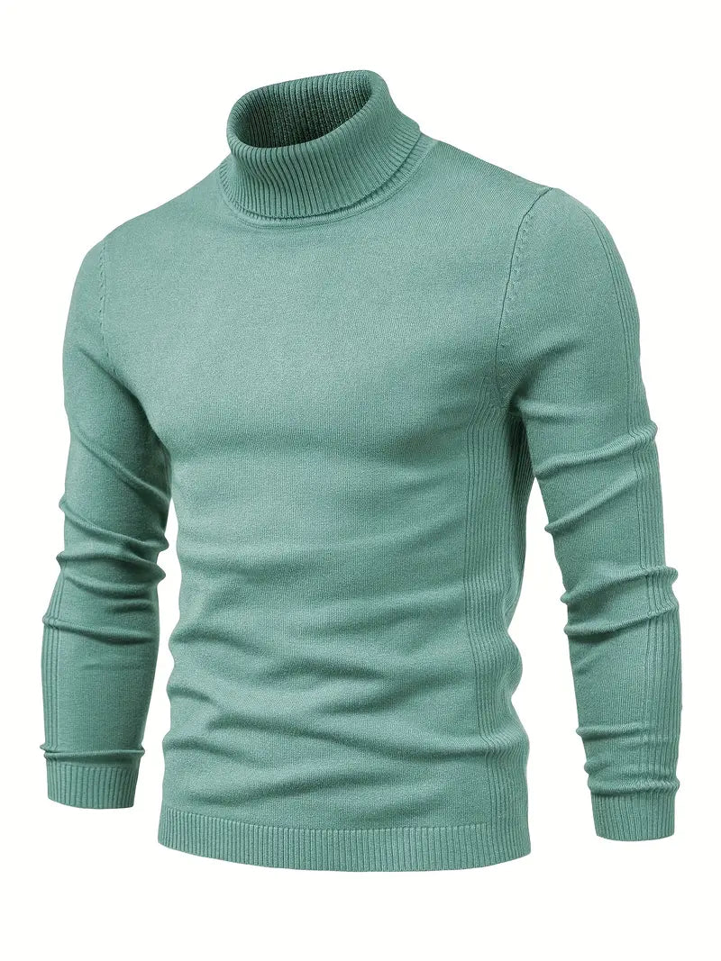 Men's Turtleneck Sweater Soft Knit Lightweight Layering