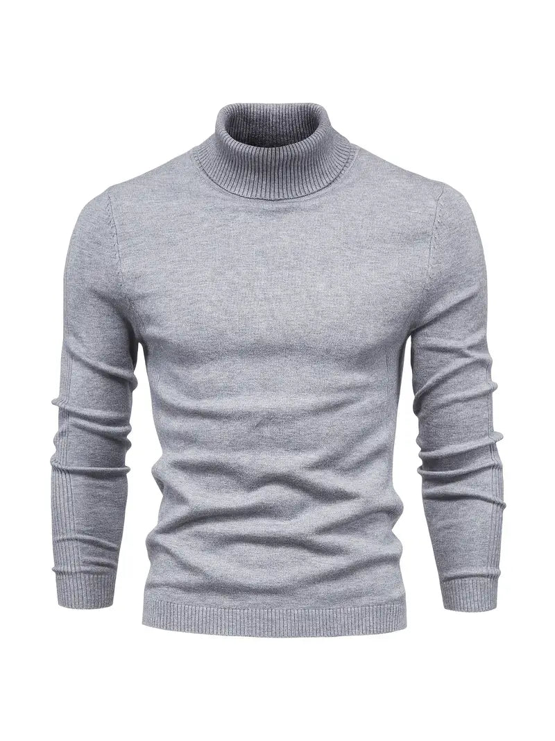 Men's Turtleneck Sweater Soft Knit Lightweight Layering