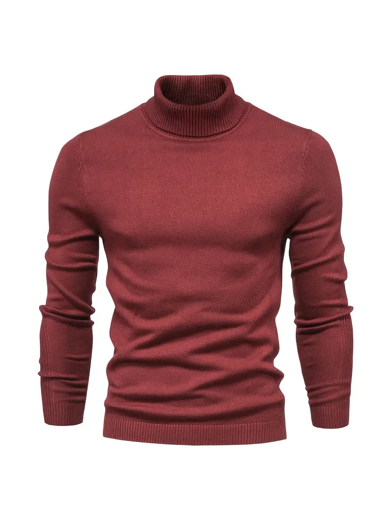 Men's Turtleneck Sweater Soft Knit Lightweight Layering