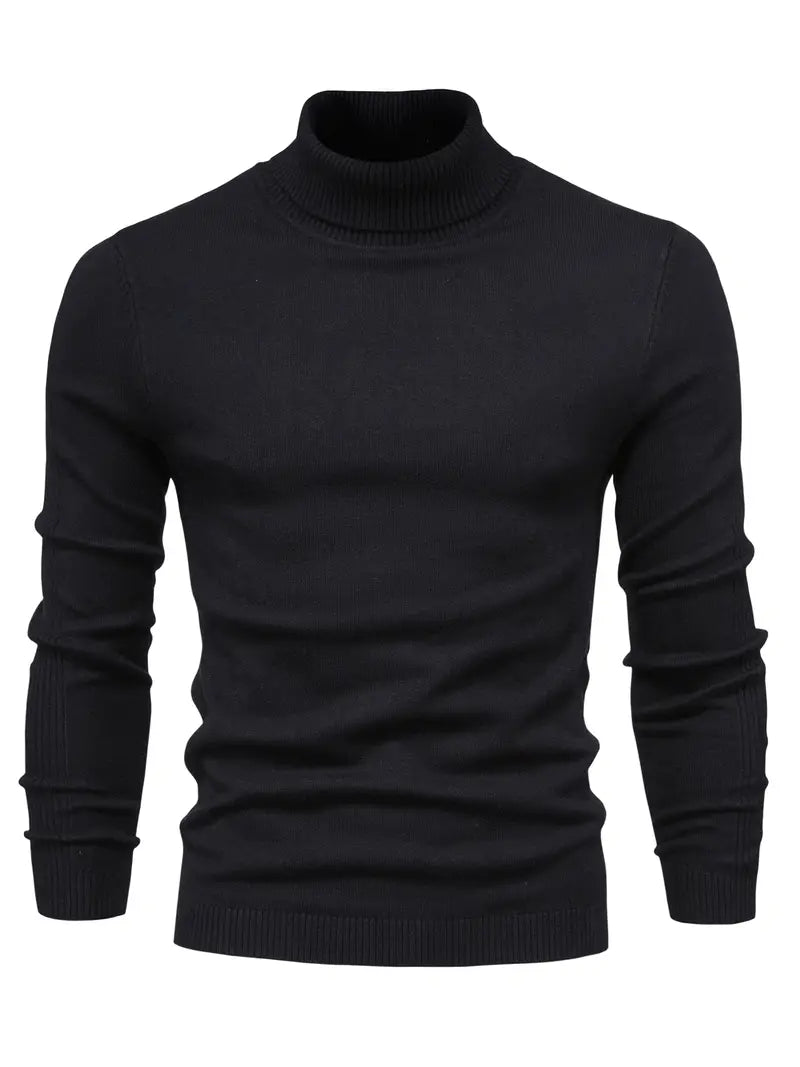 Men's Turtleneck Sweater Soft Knit Lightweight Layering