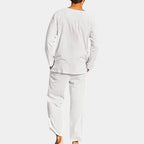 Men's Two-Piece Set Breathable Cotton Relaxed Fit