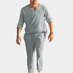 Men's Two-Piece Set Breathable Cotton Relaxed Fit