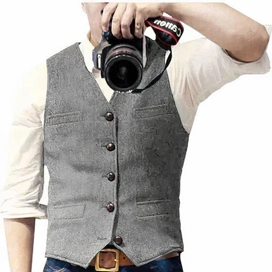 Men's Waistcoat Cardigan-Sweater Hybrid Soft & Durable