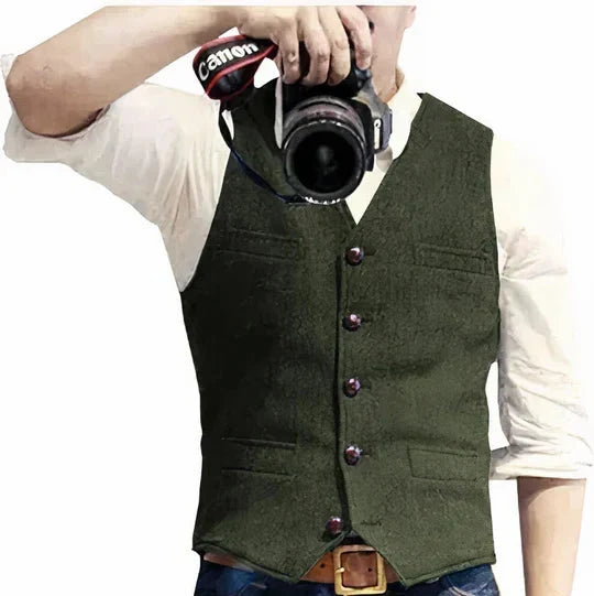 Men's Waistcoat Cardigan-Sweater Hybrid Soft & Durable
