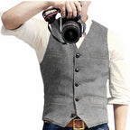 Men's Waistcoat Cardigan-Sweater Hybrid Soft & Durable