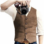 Men's Waistcoat Cardigan-Sweater Hybrid Soft & Durable