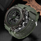 Men's Watch Dual Analog & Digital 98-Foot Water-Resistant Silicone Band