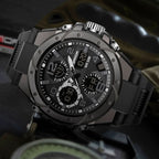 Men's Watch Dual Analog & Digital 98-Foot Water-Resistant Silicone Band