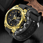 Men's Watch Dual Analog & Digital 98-Foot Water-Resistant Silicone Band